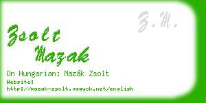 zsolt mazak business card